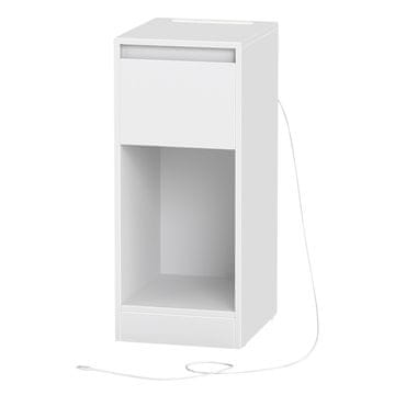 Songmics Nočna omarica 30x25x59.5 cm bela