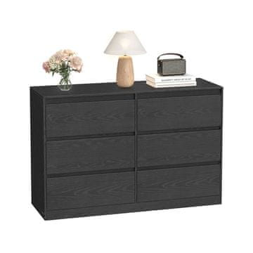 Songmics Predalnik 6 predalov 40x119.4x75 cm Črn