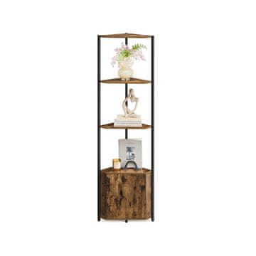 Songmics Kotna polična enota 25.4x44.5x147.3 cm rjava