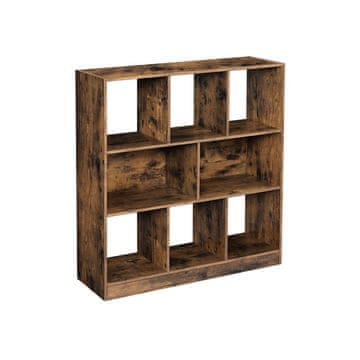 Songmics Knjigarna 100x97.5x30 cm rjava