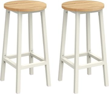 Songmics Set 2 barskih stolov 32x32x64 cm bež