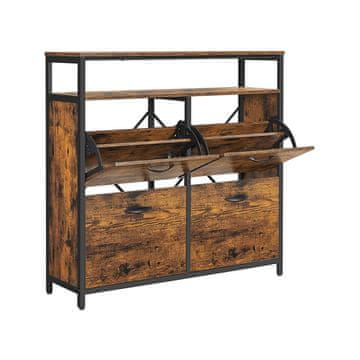 Songmics Omarica za čevlje, 98.3x30x95 cm, rjava