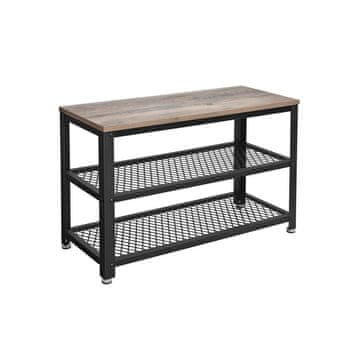 Songmics Klop za čevlje 73x30x45.5 cm, bel, z shranjevalnim prostorom