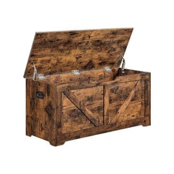 Songmics Shranjevalna klop 100x40x46 cm rjava