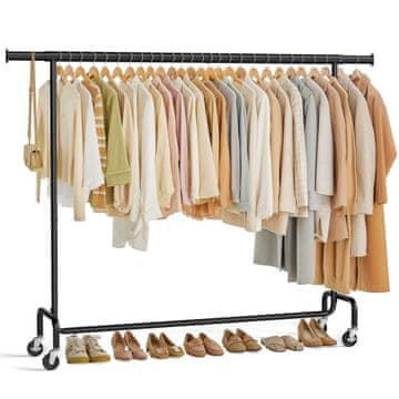 Songmics Oblečni regal 45x160x162.9 cm Črn