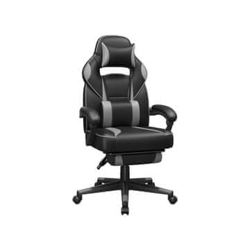 Songmics Gaming stol 70.9x65.5x119.7-129.7 cm Črn