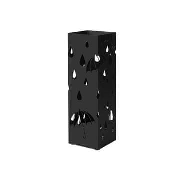 Songmics Stojalo za dežnike, kvadratno, 15.5x15.5x49 cm, črno