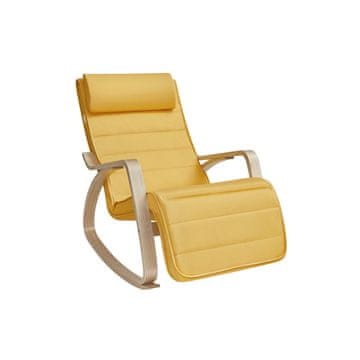 Songmics Gugalnik 121.5x67x84 cm Pastelno rumena