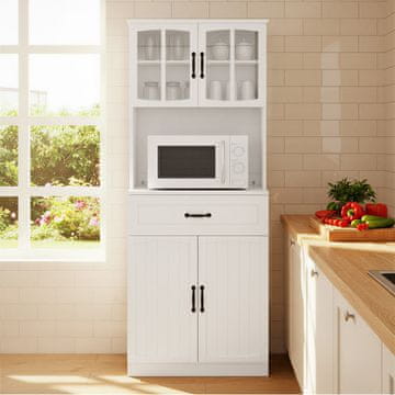 Songmics Kuhinjska omara 41.5x73x179.8 cm bela