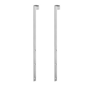 Songmics Komplet 2 vratnih obešalnikov 1.2x2.2x32 cm srebrne barve
