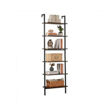 Songmics Knjižna omara 6 polic 60x30x204.8 cm rjava