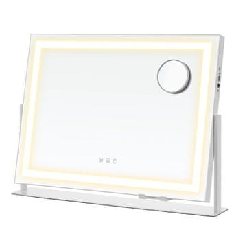 Songmics Kozmetično ogledalo 62.5x10x45.8 cm belo