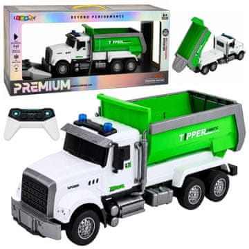 slomart RC bager z daljinskim upravljanjem Lean Toys, premična kesa, zelena, 1:14