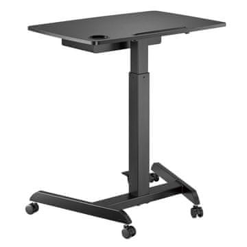 slomart Maclean MC-892B laptop stojalo z nastavljivo višino in predalom, črno