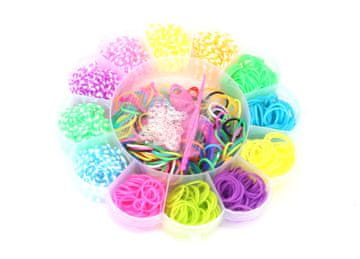 Alltoys Komplet 900 gumic za izdelavo zapestnic Loom band - cvet