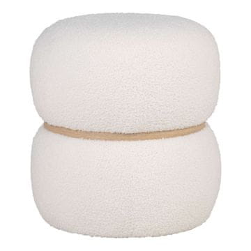 House Nordic Pouf, Milford, bela, MDF plošča