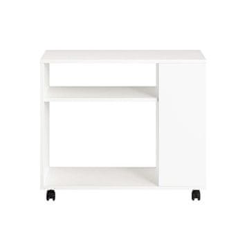 SoBuy Premična stranska mizica, 70x35x60 cm, bela