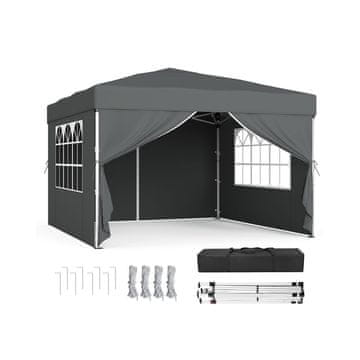 Songmics Paviljon 3x3x2.6 m temno siva