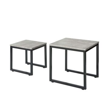 SoBuy Komplet stranskih miz, 40x40x40 cm in 50x50x50 cm
