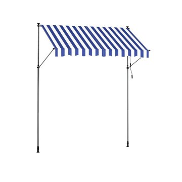 Songmics Nastavljiva višina tende 250x120 cm modra