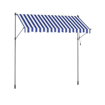 Songmics Nastavljiva višina tende 300x120 cm modra