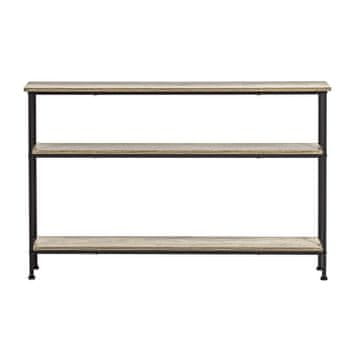 SoBuy Komoda, 120x20x77 cm, lesen vrh in kovinski okvir, testirano za 50 kg