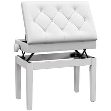 Homestar Klaviaturni stol z nastavljivo višino 54,5x33x48-58 cm, bela