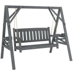 Homestar Vrtna gugalnica klop za 2 osebi 183x120x160 cm siva