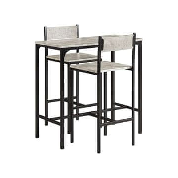 SoBuy Barska miza in 2 stola komplet, 89x45x87 cm, shranjevanje