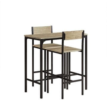 SoBuy Barska miza in 2 stola komplet, 89x45x87 cm