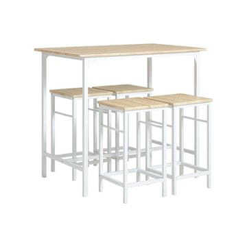 SoBuy Barska miza s stolčki, 100x60x87 cm