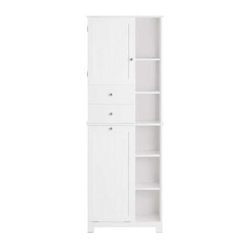 SoBuy Visoka kopalniška omarica, 60x37x171 cm, bela