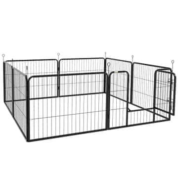 Homestar Otroška ograja za pse 8 panelov 80x60 cm črna