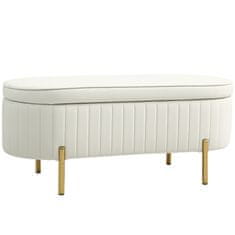 Homestar Shranjevalna klop 108x44x43,5 cm kremno bela