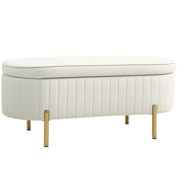Homestar Shranjevalna klop 108x44x43,5 cm kremno bela