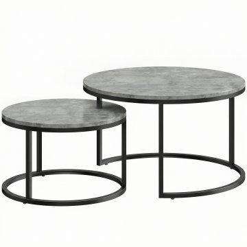 Homestar Komplekt kavlitabeleid, kuhistatavad diivanilauad, 78,5x78,5x46,5 cm, 59x59x36,5 cm, hall