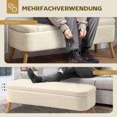 Homestar Shranjevalna klop 120x42x45 cm bež