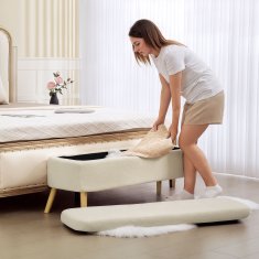 Homestar Shranjevalna klop 120x42x45 cm bež