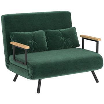 Homestar Sofa postelja za 2 osebi, 102x73x81 cm, zelena