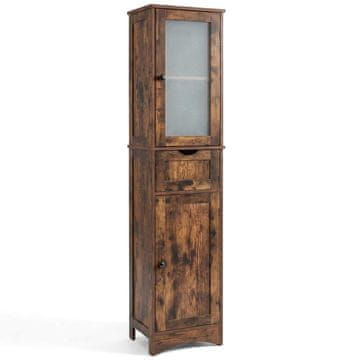 Costway Kopalniški omarica 40x30x170 cm rustikalno rjava