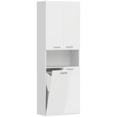 Homestar Kopalniška omarica 60x30x174 cm Bela