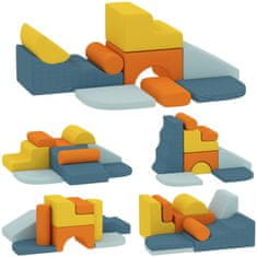Homestar Set mehkih gradnikov 9 kosov 140x80x25 cm večbarvno