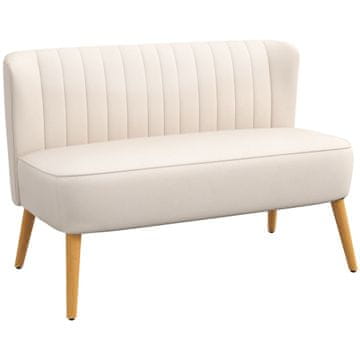 Homestar Dvosedna zofa 117x56,5x77 cm kremno bela
