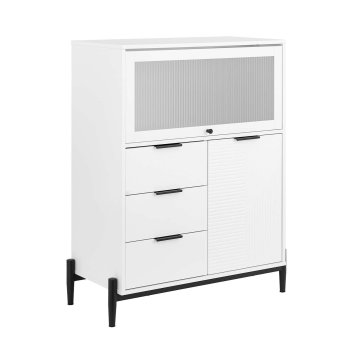 SoBuy Komoda omarica, 86x40x108 cm, bela