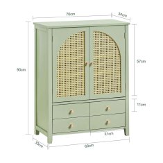 SoBuy Vitrina, kotna omarica za shranjevanje, 70x34x90 cm