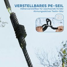 Homestar Gugalnica Nest nastavljive višine 148x77x180 cm večbarvna