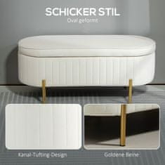 Homestar Shranjevalna klop 108x44x43,5 cm kremno bela