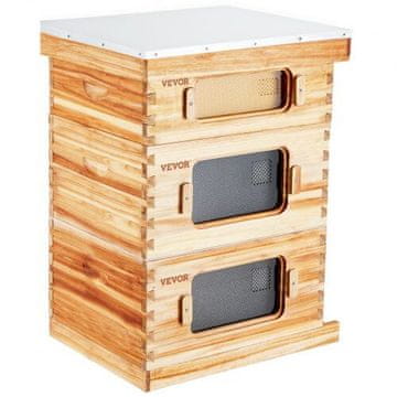 VEVOR Komplet za začetnike panj FX1+2 562x462x760 mm Prozoren