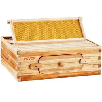 VEVOR Komplet za začetnike čebelnjak FX1 50.4x41.3x17 cm rjav