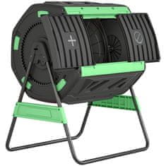 Homestar Kontejner za kompost z dvema predaloma 94x67x98 cm zelen